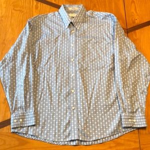 Men’s Button Up ENRO L/S Blue White XLarge